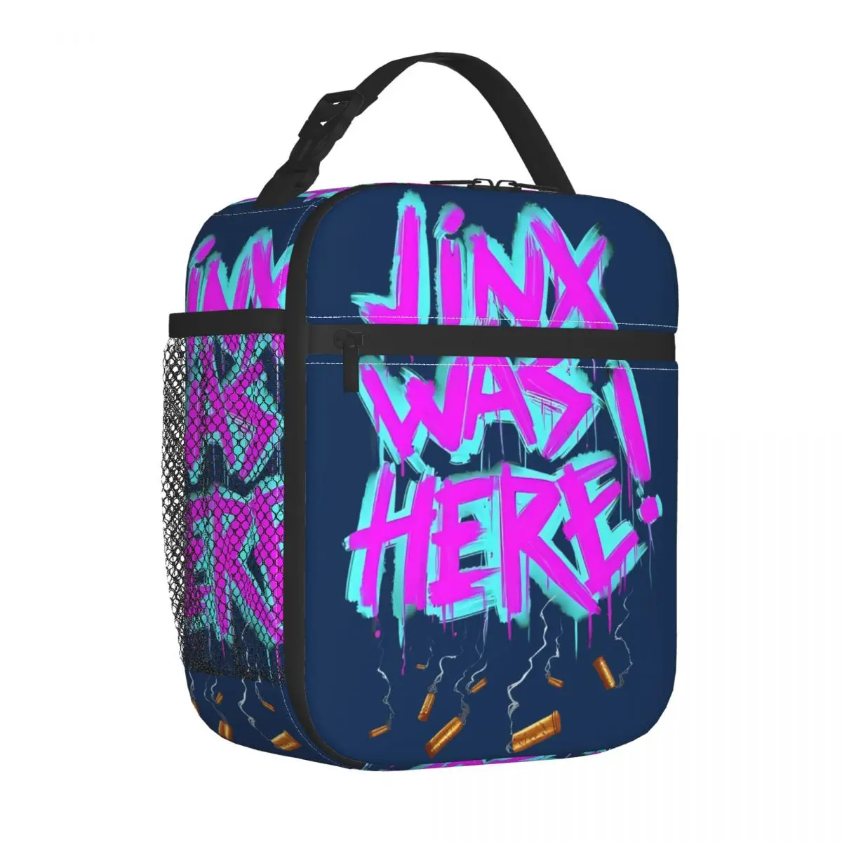 Jinx Graffiti Arcane Insulated Lunch Bag Thermal Bag  Meal Container Large Tote Lunch Box Girl Boy Office Travel