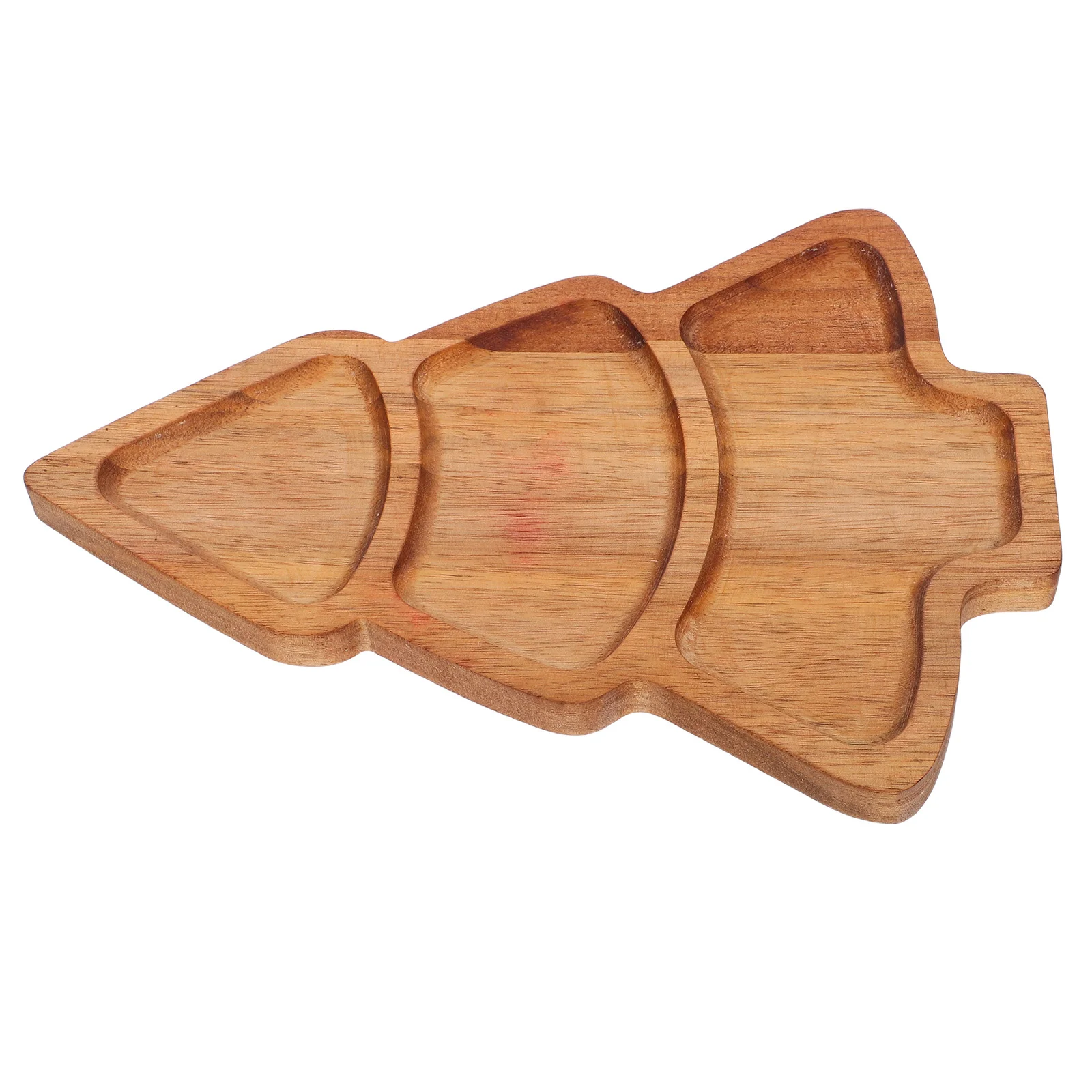 

Acacia Wood Christmas Tree Tray Elegant Holiday Serving Platter for Appetizers Desserts Sushi Rustic Festive Wooden Dish