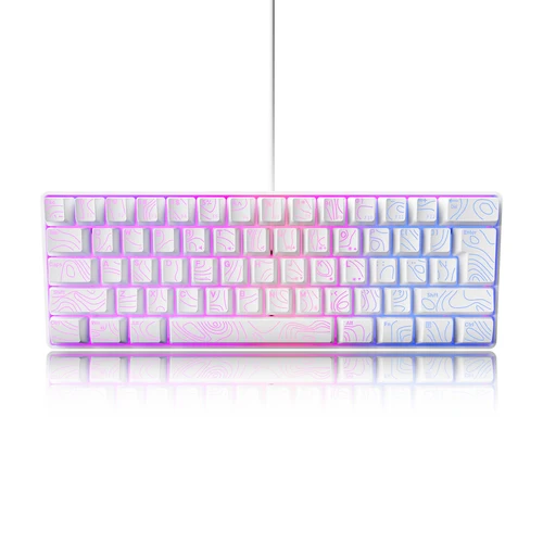 Teclado para juegos iluminado RGB al 60%: teclado compacto para juegos con retroiluminación para reproducción rápida