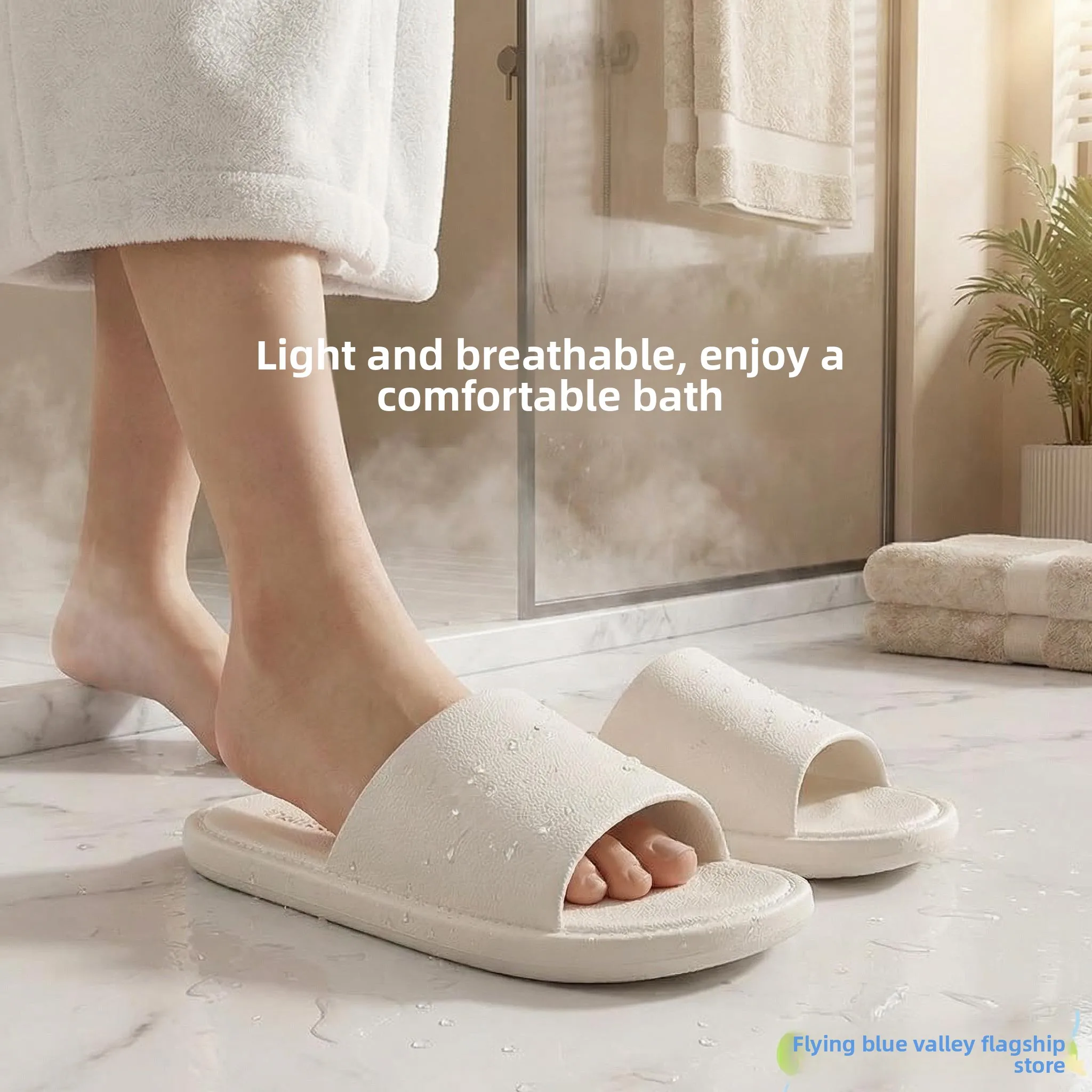 

Travel Foldable Slippers Summer 2026 Couples Indoor Bathing Non-Slip Soft Bottom Quick Dry Portable Simple Cool Slippers
