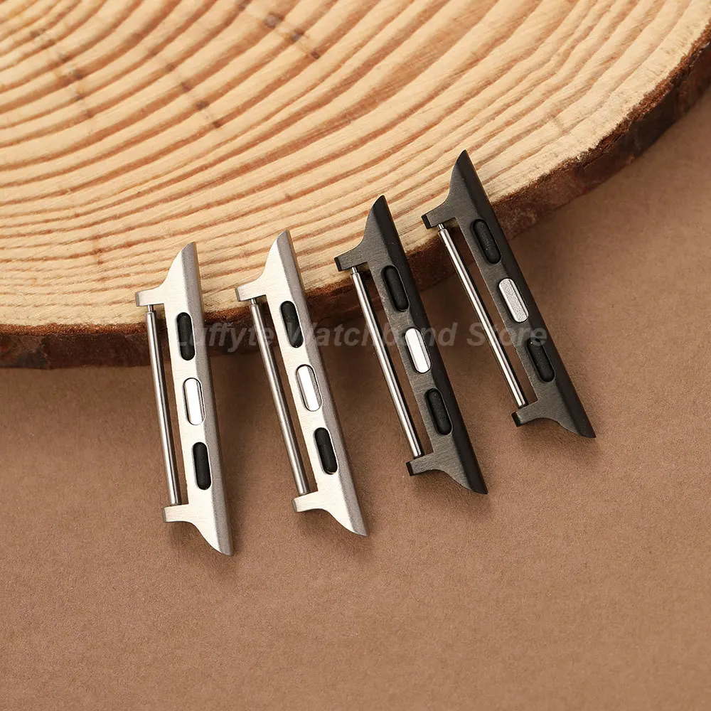 Stainless Steel Watch Band Connector Adapter 4pcs for Apple Watch Series 1-11 Ultra SE for iwatch 38-49mm Wristband Accessory