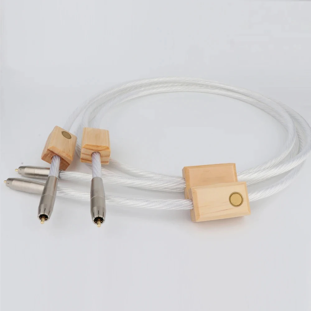 

High Quality 2 silver Reference interconnects RCA cable Audiophile for amplifier CD player