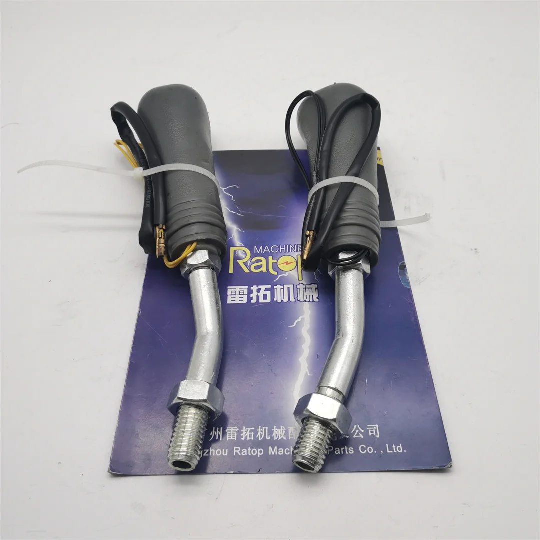 A Pair Excavator Parts Joystick Handle 2045471 2045472 for ZAX200 With  Iron Pole