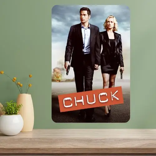 Chuck Classic TV Show Metal Poster Sign