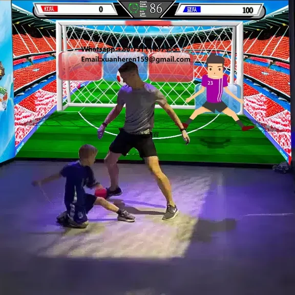 Digital Sports Ar Indoor Tennis Football Soccer Training Virtual Reality Interactive Projection Wall Touch Competitive Sports