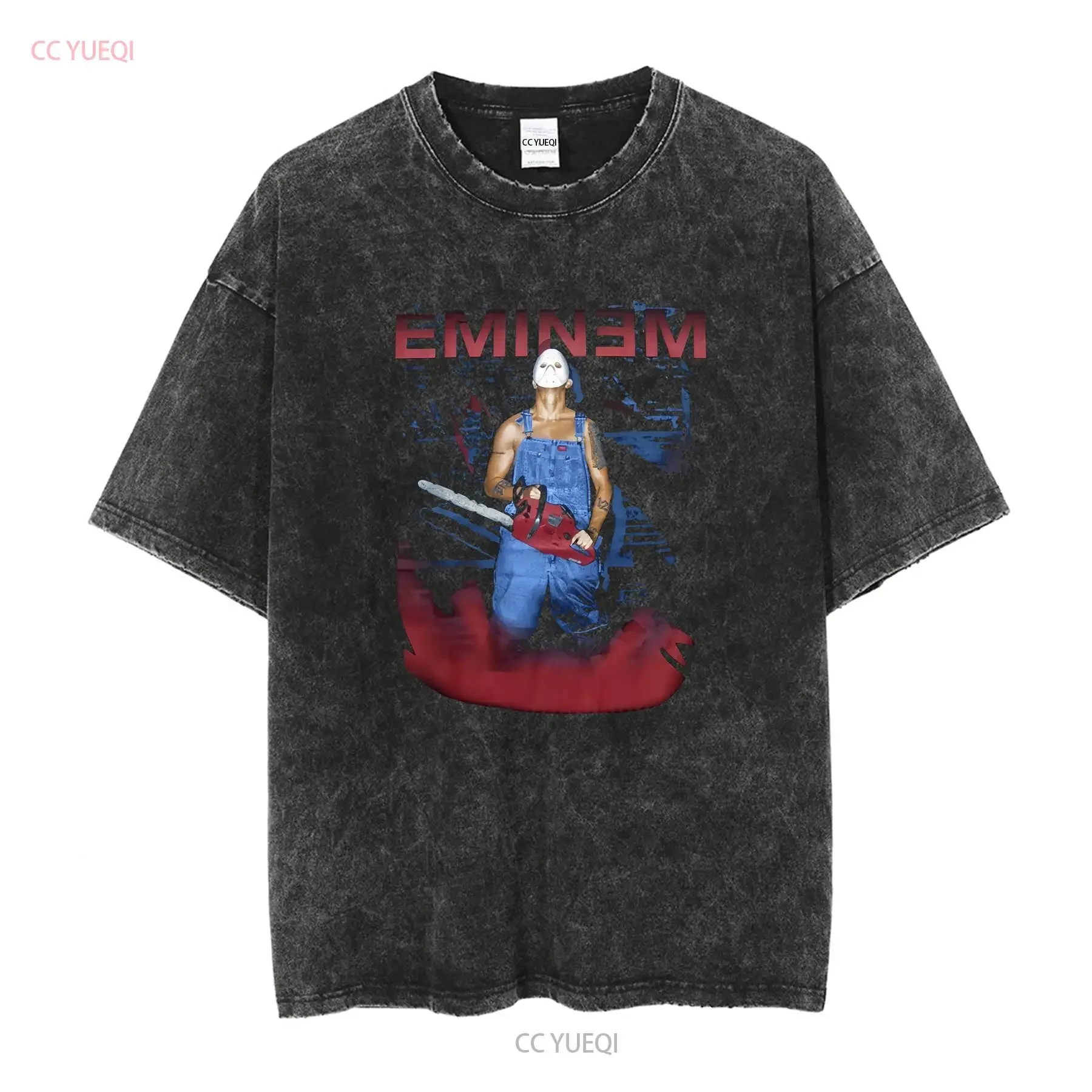 New Eminem Chainsaw Anger Management Vintage Retro T Shirt HL5145 vintage Washed Stretched Soft Unisex Stylish Casual Slightly