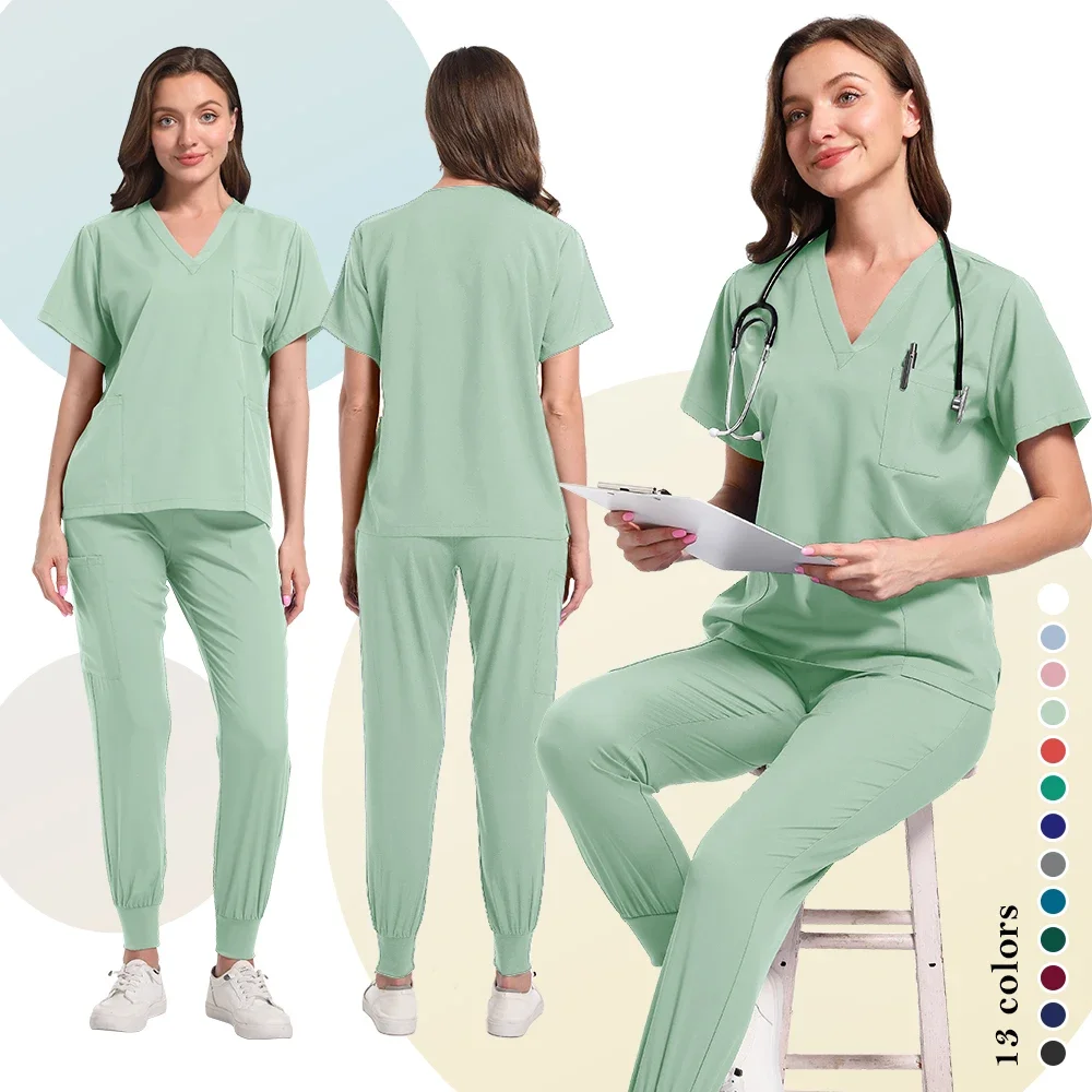 Neue Peeling-Uniform, mehrfarbige, kurzärmelige Oberteile, Hosen, Krankenhaus-Set, Damen-Tierladen, Arzt-Peeling, medizinische Peelings, Peeling-Set