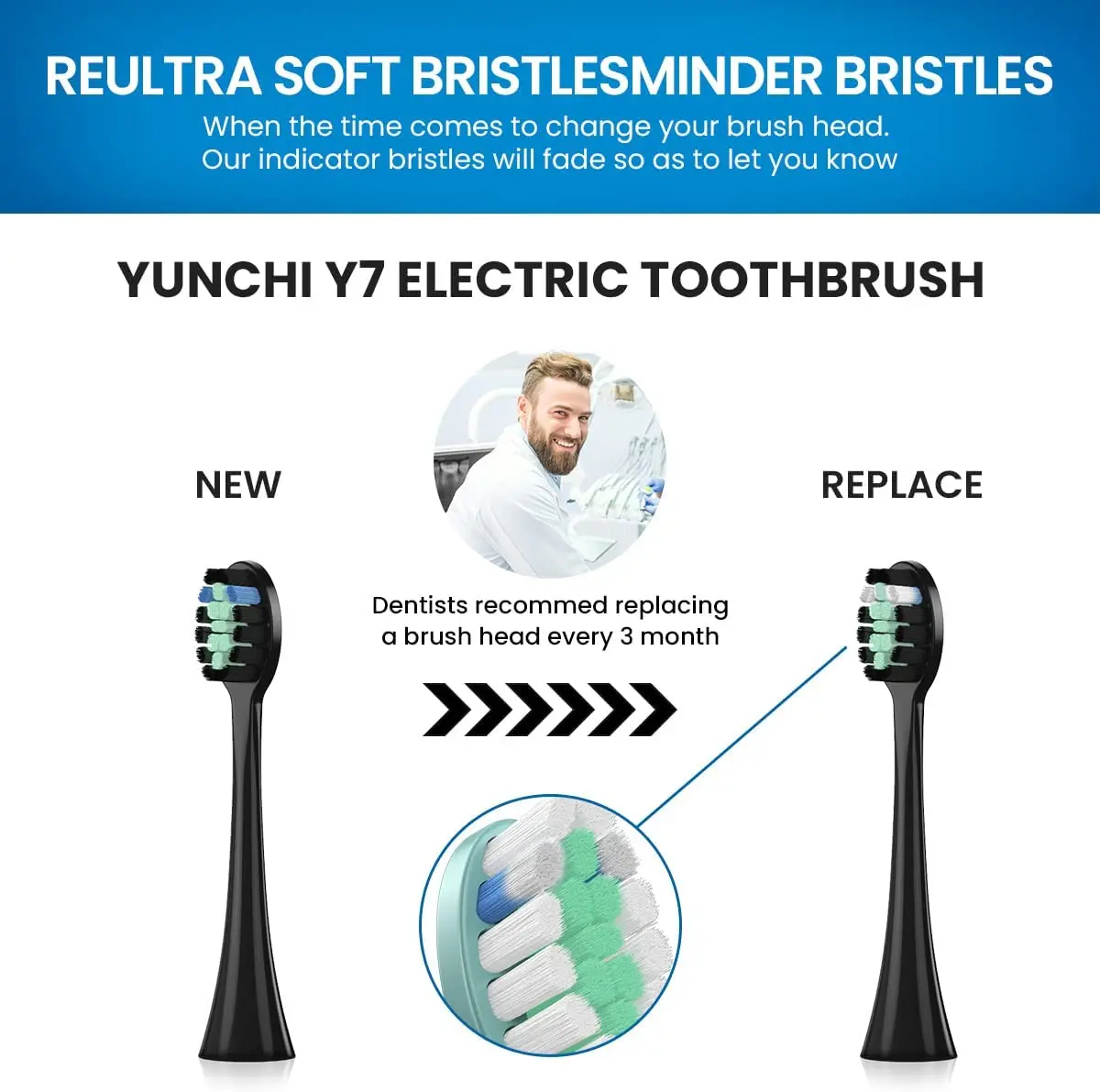 5Pcs Toothbrush Head For Seago Sonic Electric Toothbrush Replacement Du Pont Head SG986/SG987/S2/SX/S5 Gum Health Whitening