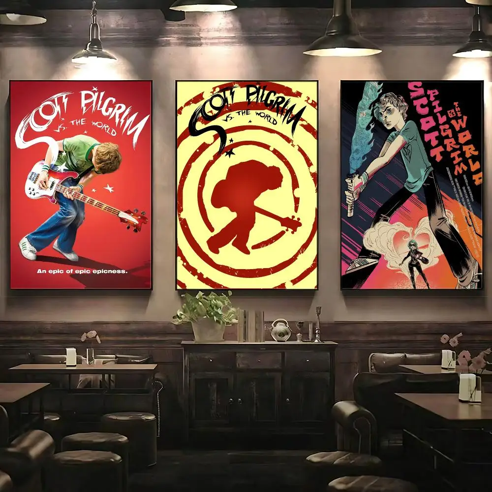 movie Scott Pilgrim vs. the World Poster Poster HD Printing Premium Style for Home Decor for Bedrooms Hallways Cafes Gift