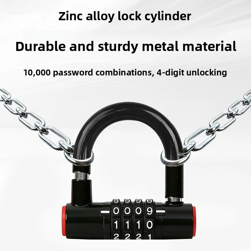Electric Vehicle Lock U-shaped Lock Motorcycle Battery Bike Lock Anti-pry Front Wheel Anti-rust Helmet U-shaped Anti-theft Lock