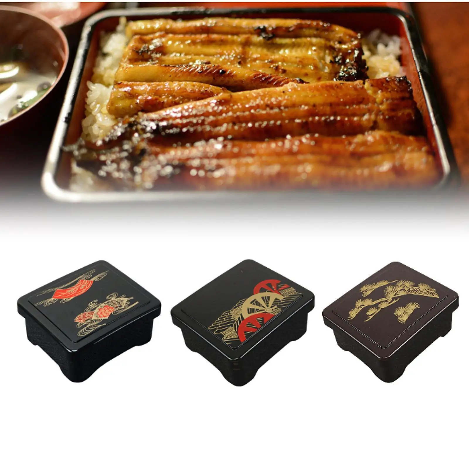 

Bento Box with Lid Traditional 750ml Reusable Storage Box Japanese Lunchbox