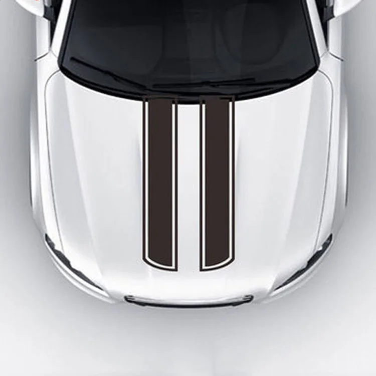 2-piece Set of Universal Car Hood Stickers Decorative Hood Stickers Front End Stickers Modified Scratch Resistant Decals