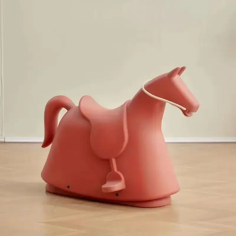 Small Horse Chairs Living Room Toy Stools Creative Rocking Chair  Animal Stool Decor Cartoon Toys