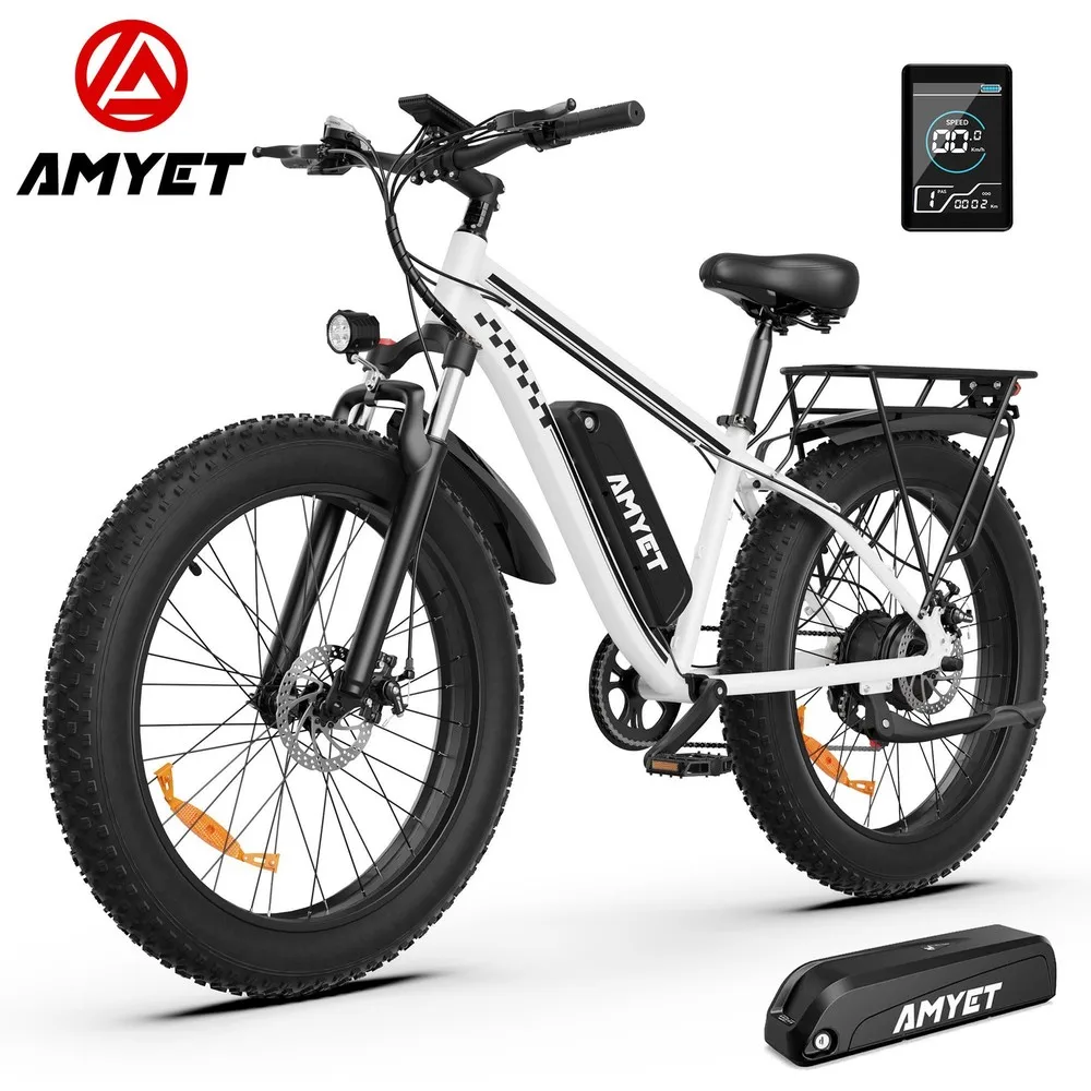 Electric Bike Peak 1500W 48V 15AH 26" Fat Tire Commuting ebike E Adults image 2