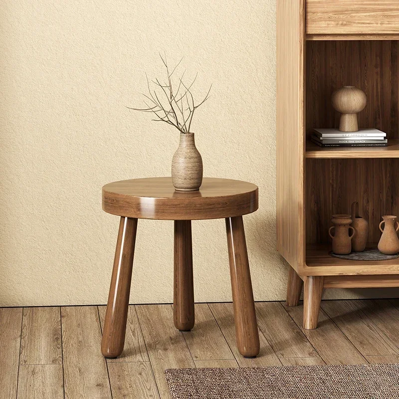 مقعد محمول منخفض الجوز الأسود مقعد مريح مشاهد متعددة مقعد منزلي أثاث خشبي ثابت