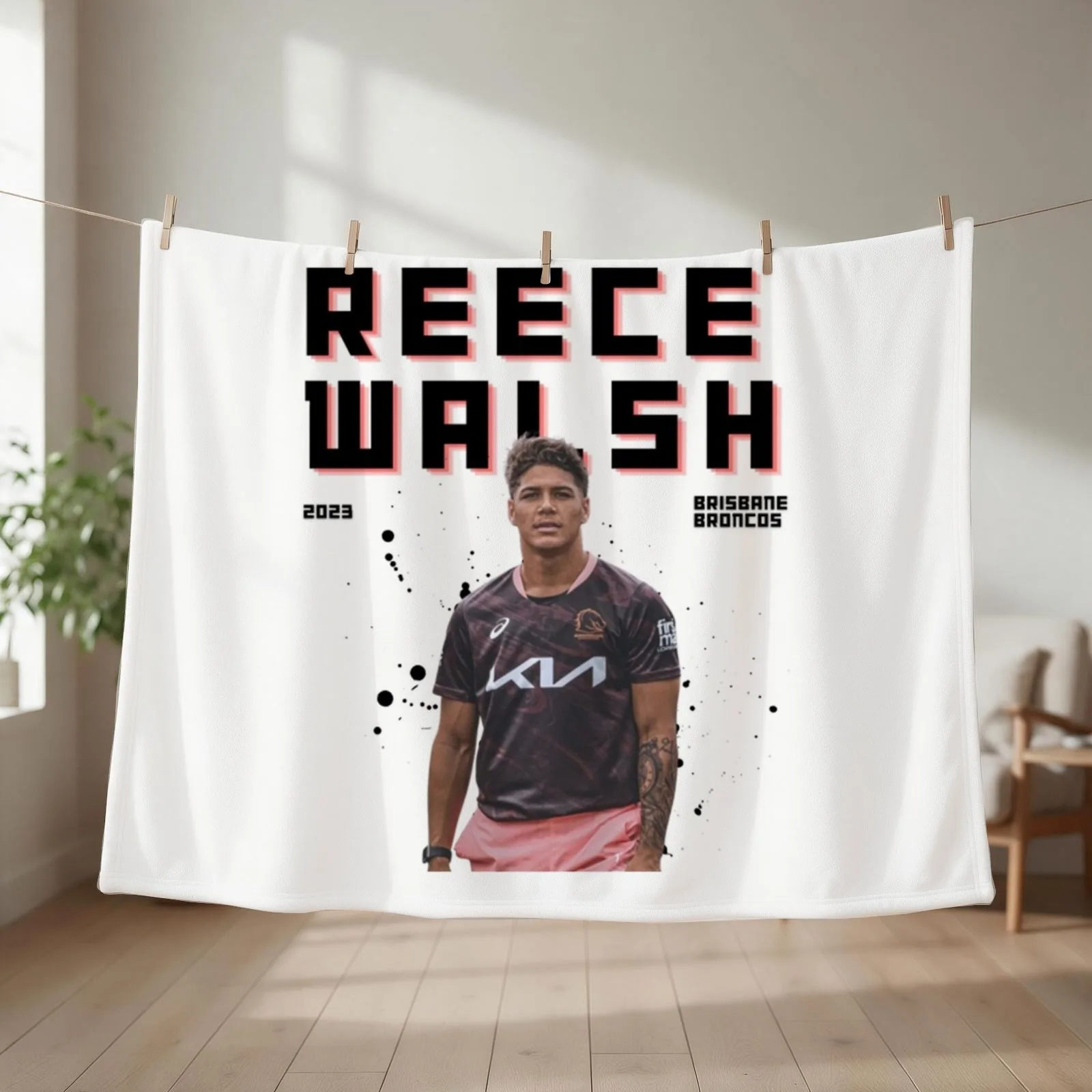 Reece Walsh Throw Blanket Bed Fashionable Hairys Flannels For Sofa Thin Blankets