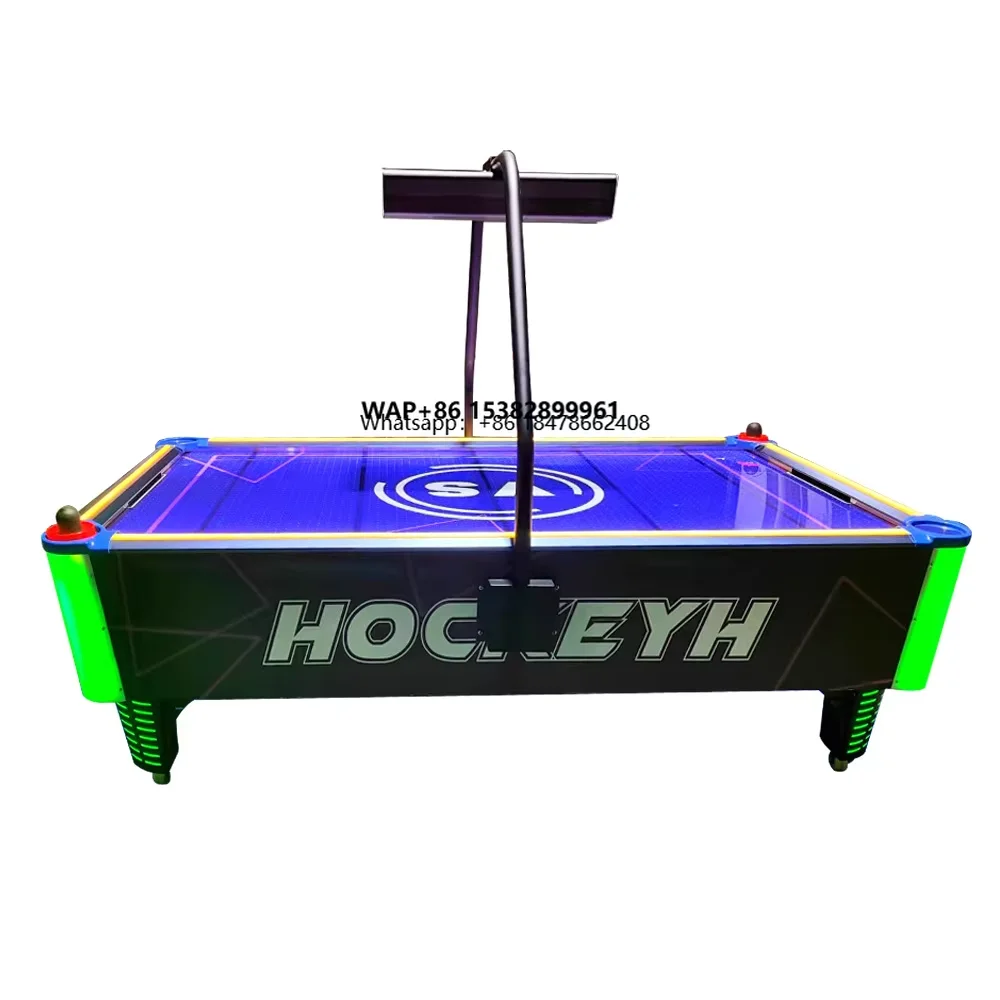 High Quality Super Star Air Hockey Table 2-Player Coin Operated Pool Table Durable Metal Plastic Construction 220V English
