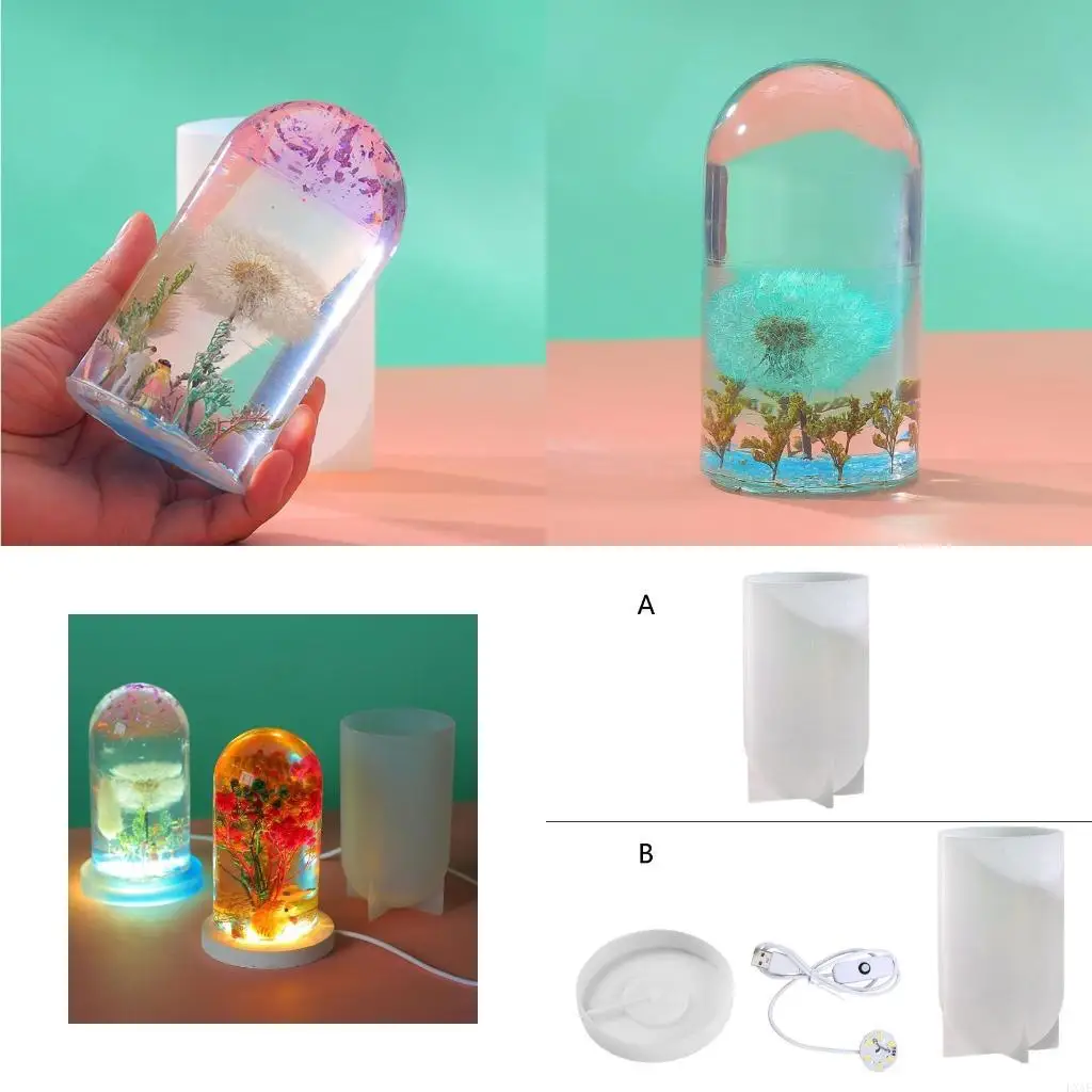 

Световая форма для смолы Легкая силиконовая форма для литья эпоксидной смолы Круглая форма для смолы