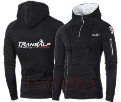 Motorcycle Transalp 650 XL700V Men Zipper Hooded Sweatshirt Fans Men's JDM Hondaes Hoodies Outwear F1 Hip Hop Streetwear M-3XL