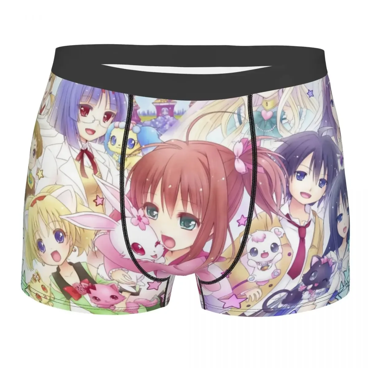 Custom Male Fashion Cartoon Jewelpet Sanrio Japanese Anime Underwear Boxer Briefs Breathable Shorts Panties Underpants