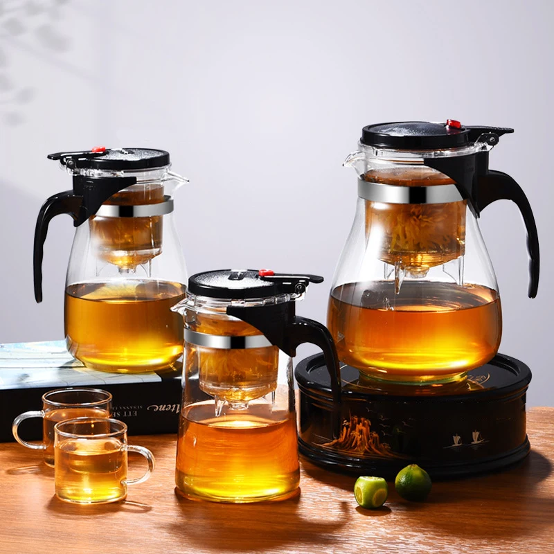 Luxury Heat Resilient Glass Teapot; Infuser for Tea; Fragrant Tea Storage; Strainer Teapot for Home Décor
