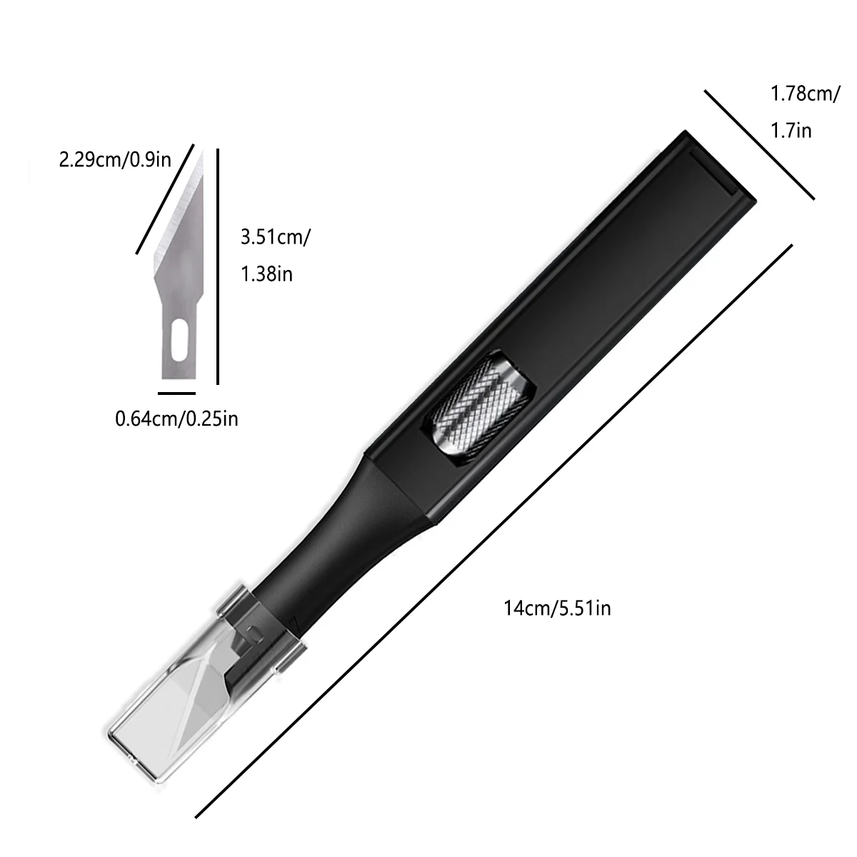 Craft Hobby Knife Non-Roll Anti-Slip Grip Built-In Blade Storage Sharp Replacement Blades DIY Modeling Paper Art Scrapbooking