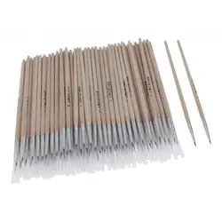 100pcs Bulk Wooden Pointed Tips Brush Painting Pen for Nail Art Acrylic Art