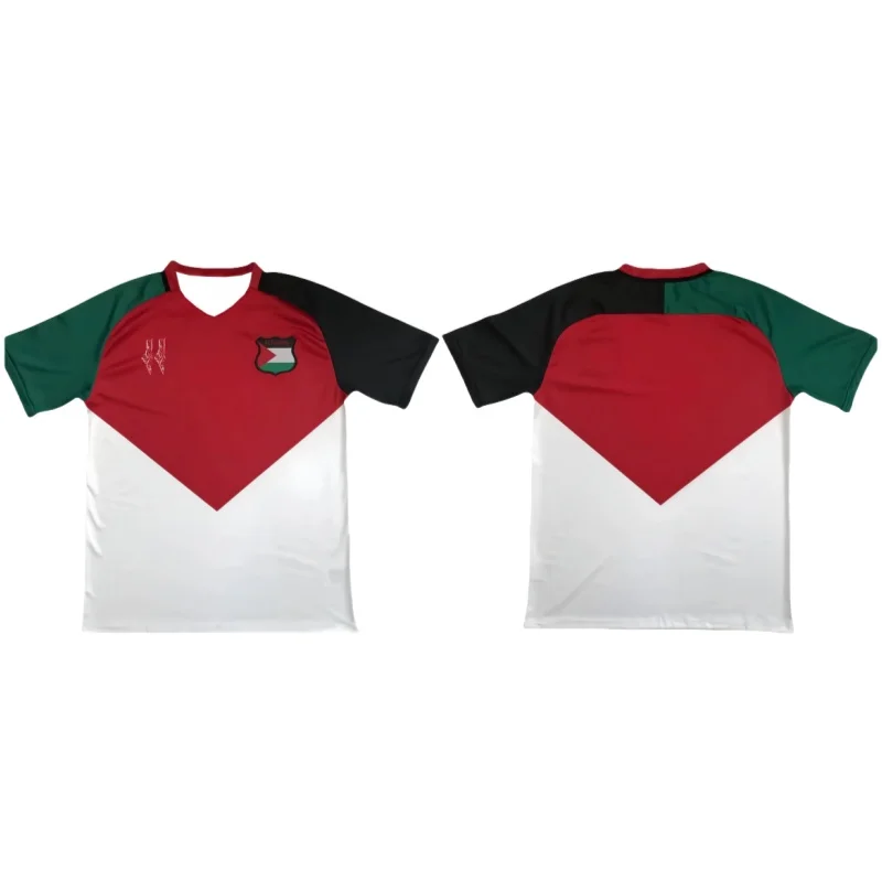 

Alestinian Football Jersey Lightweight Summer Tshirt Jersey Style Quick Drying Breathable Sportswear Suitable for Both Men Women