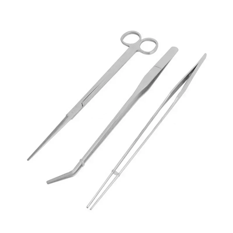 Aquarium Scissor Tools Fish Tank Tweezer Plants Wave Scissors Grass Stainless Cleaning Tools Storage Holder Aquarium Accessories