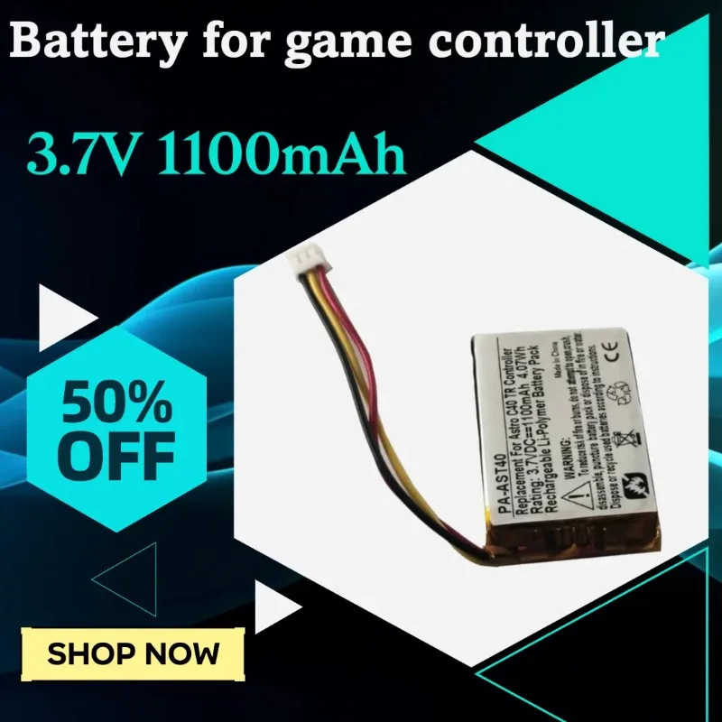 

3.7V 1100mAh PA-AST40 For Astro C40 TR Game Controller Battery