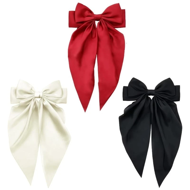 

3Pcs Oversized Ribbon Bowknot Hairpin Soft Fabric Hair Clip For Girls Ladies Special Occasion And Everyday Styling Y166