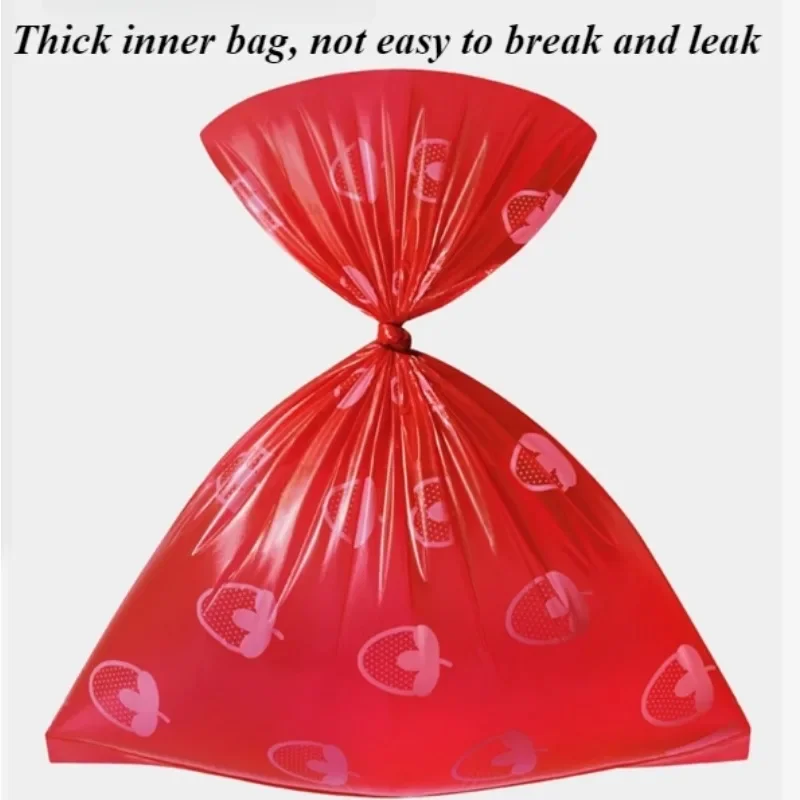 Dog Pooper Strawberry Flavor Set Outdoor Travel Dogs Walking Thick Portable Poop Garbage Bag Pet Products Supplies Housebreaking