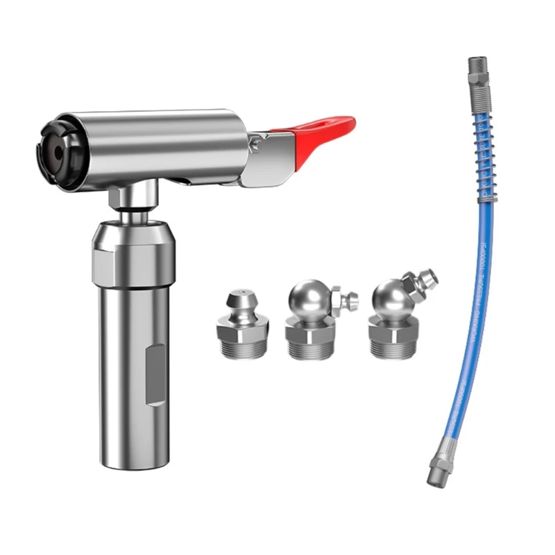 Grease Guns Coupler Lock Clamp Nozzle Carbon Steel 360 Rotating Oiling Head 18Mm Tip for Garage Maintenance Work