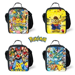 Pokemon Pikachu Student Lunch Bags Cartoon Printing Insulated Bento Bag Portable Thermal Bag Ice Pack Aluminum Foil Beverage Bag