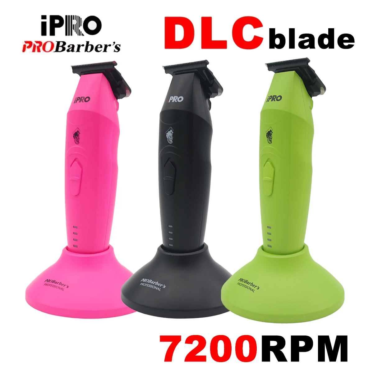 Trimmer for Men Salon Grade DLC Blade T-Blade Zero Gapped 7200RPM 7.5W with Base Charger Professional Hair Cutting Machine