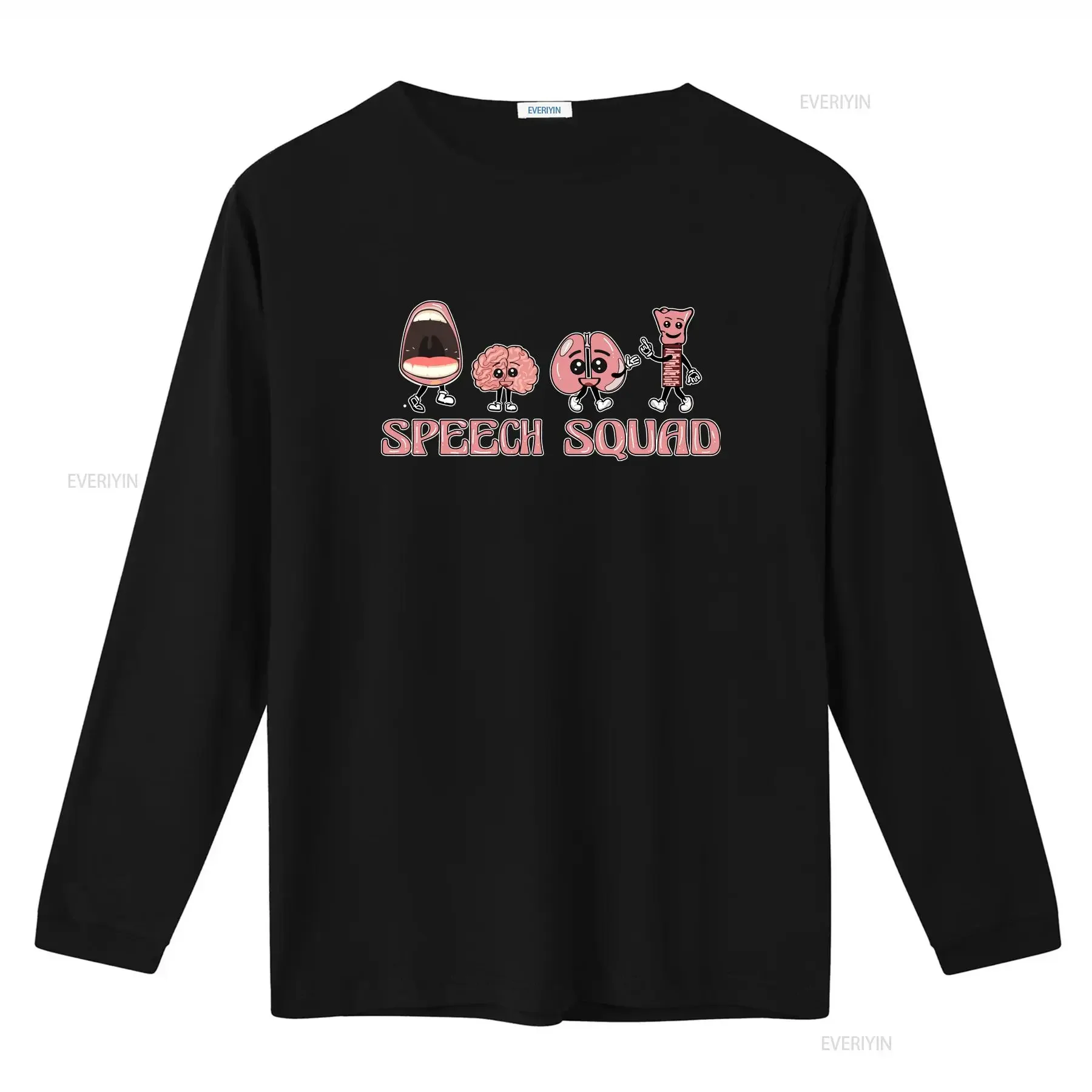 تي شيرت فرقة الكلام SLP فريق العلاج المعالج Crewneck خمر غسلها موضة قليلا أوم للجنسين لينة متعددة الاستخدامات #3