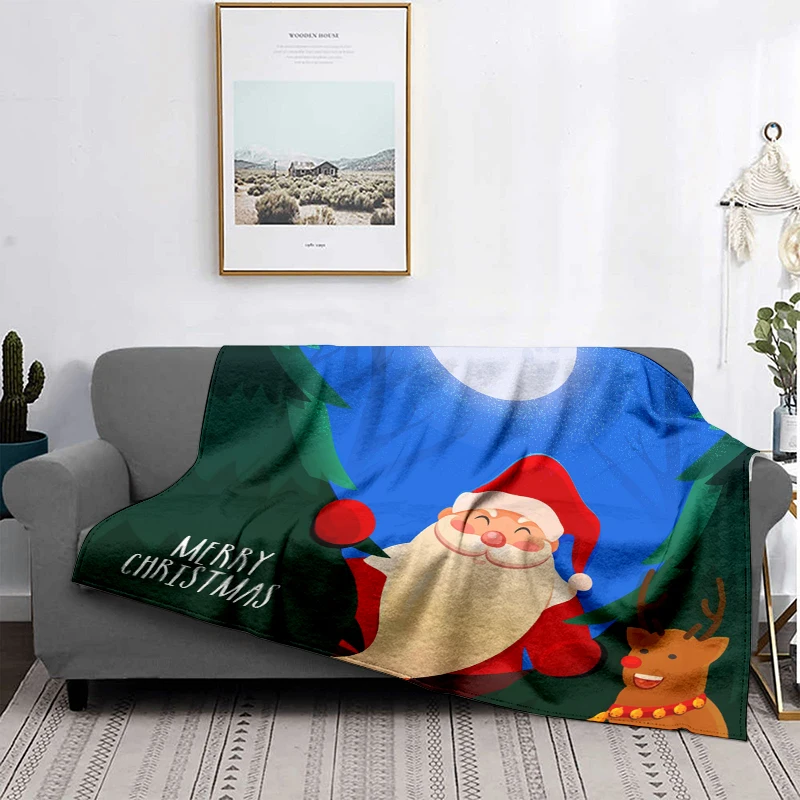 Home decoration plush Throw Sofa blanket Bedspread bed fluffy soft blankets decor Plaid Modern morandi winter Merry Christmas