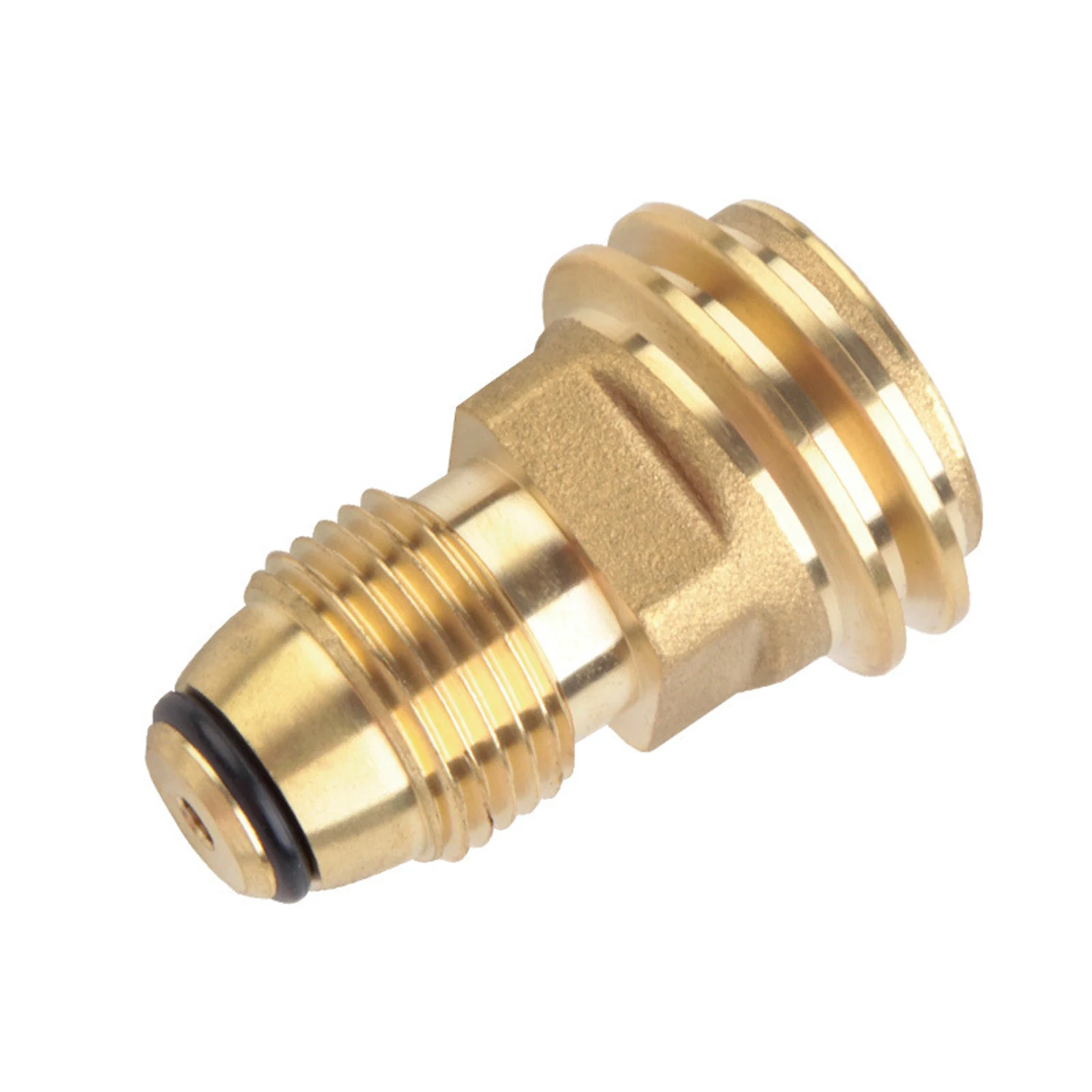 Brass Propane Tank Adapter Convert Propane Adapter Equipped with Rubber O-ring Safe Durable Adapter POL to QCC1 Propane Adapter