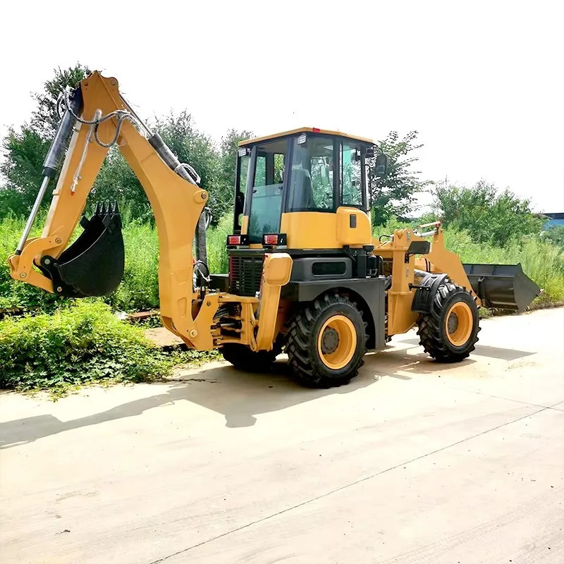 Compact Backhoe Loader Multifunctional Construction Machinery Hydraulic Front Loading Back Digging Equipment Farm Road