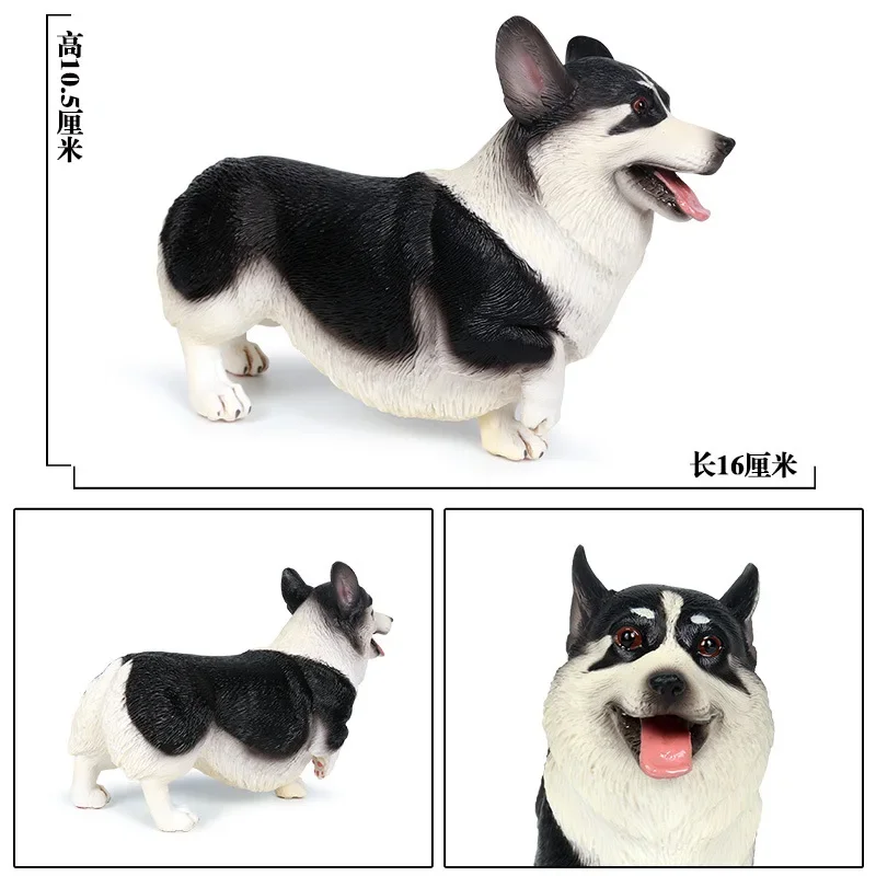 1/48 simulação adorável corgi pet cão modelos casa ornamento acessórios estatuetas animais modelo brinquedos crianças decoração presentes