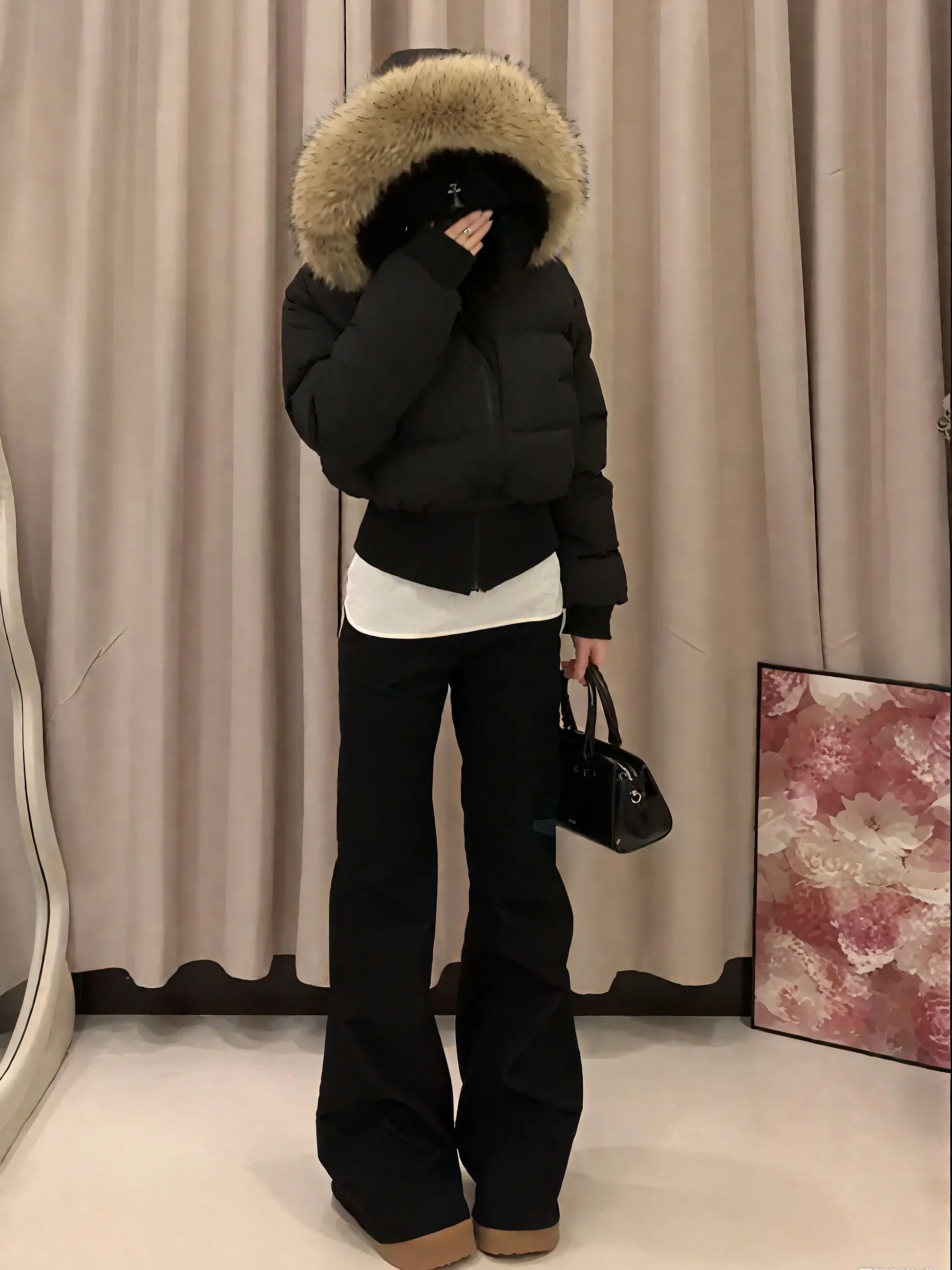 

Parkas Oversize Womens Autumn Light Regular Spliced Furry Seam Minimalist Insulation Extended Cute Flannel Outdoor Straight Girl