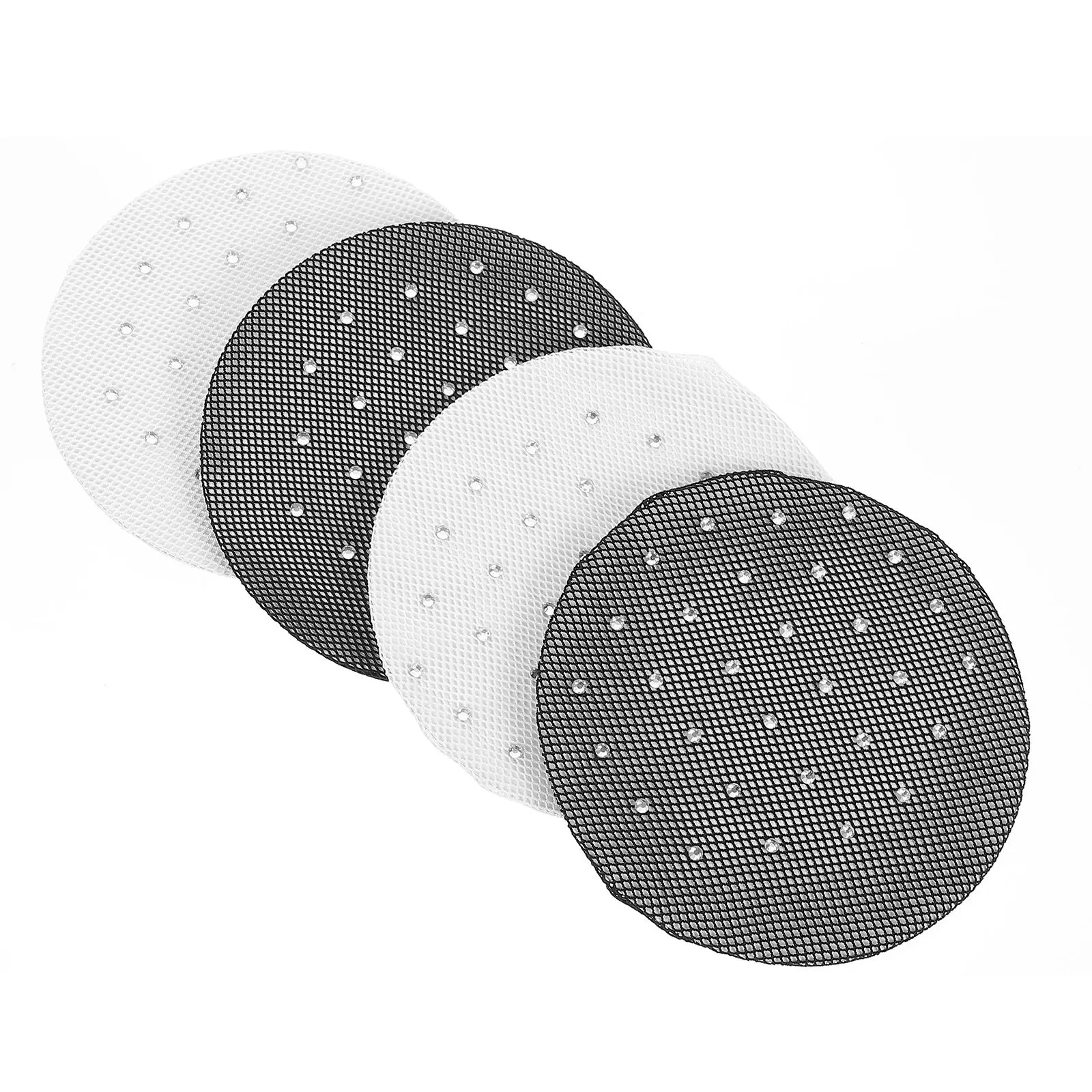 

4 Pcs Hair Nets Women Black White Bun Maker Breathable Accessories For Ballet Nurse Wedding Party Hair Styling