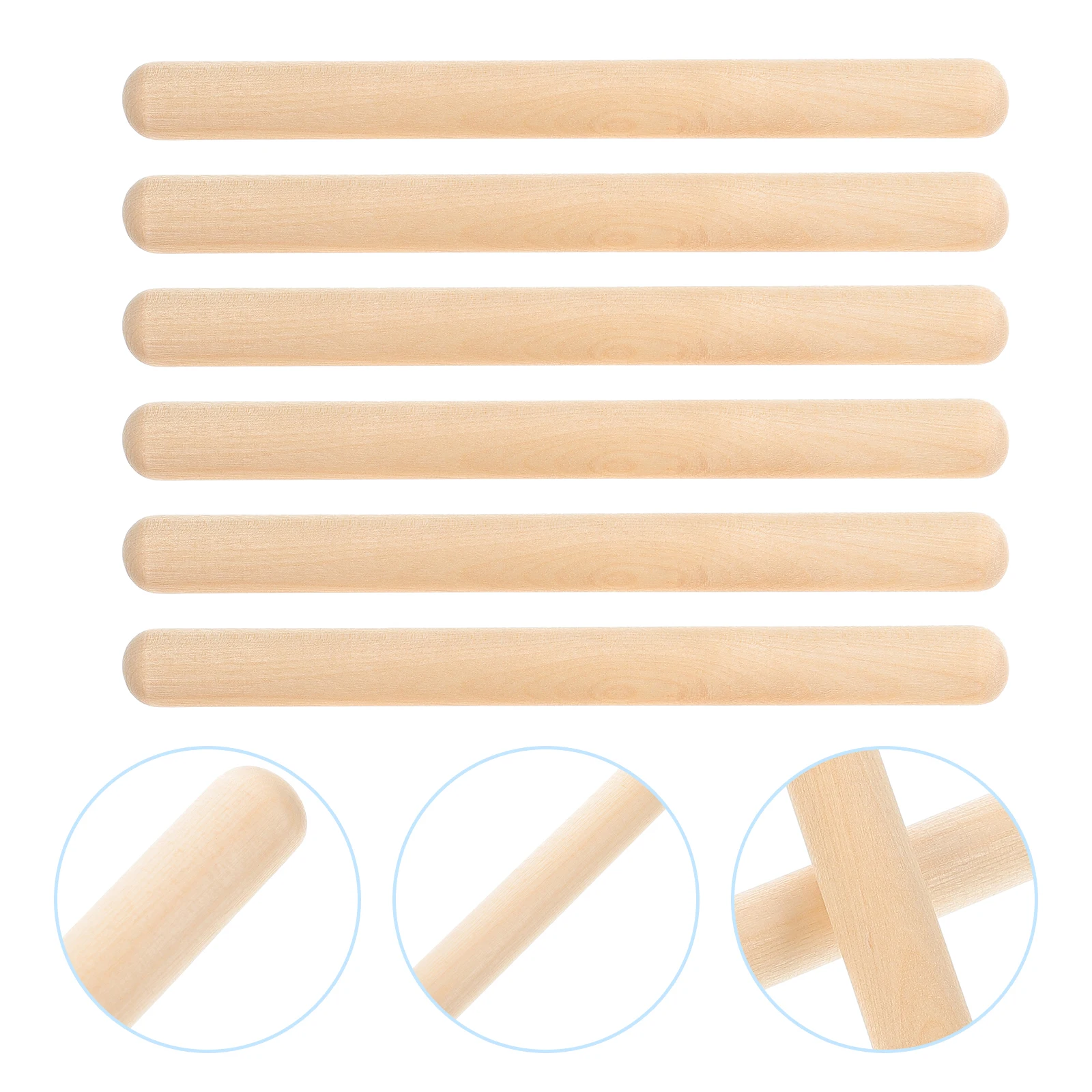

6pcs Maple Rhythm Sticks Kids Musical Toys Safe Durable Environmental Friendly Percussion Instruments Wooden Music Rhythm Rods