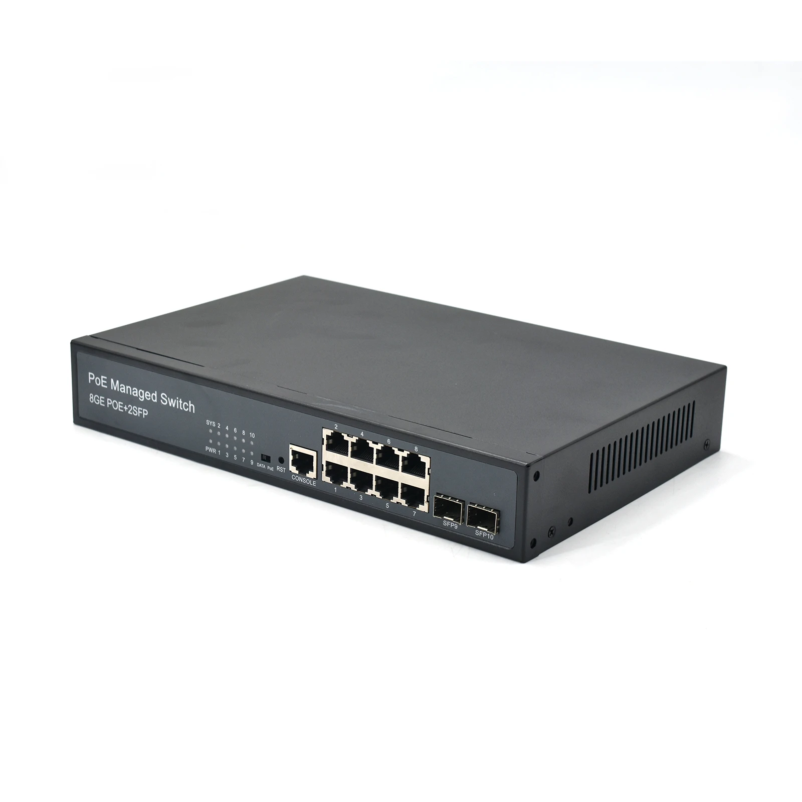 Imagem -02 - Web Gerenciamento Poe Switch Power Supply Fiber Switch Poe 24v e 48v 1000m Port Mais Sfp Slot Ethernet 1pc