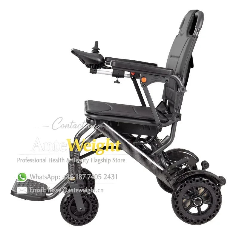 

Lightweight and Foldable Wheelchair Carbon Fiber Water Transfer Printing Aluminum Alloy Electric Wheelchair for Handicapped