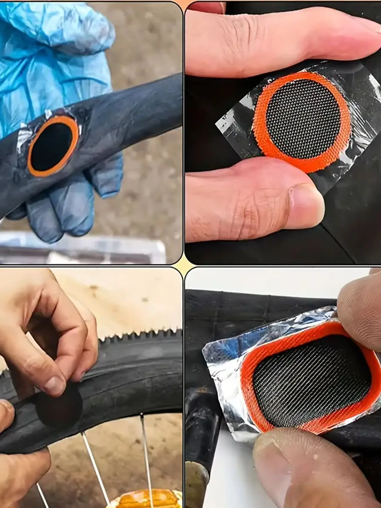 AliExpress NONE Professional Tire Patch Repair Kit With Vulcanizing Cement For Bicycle Motorcycle ATV Inner Tube Quick Fix Tool