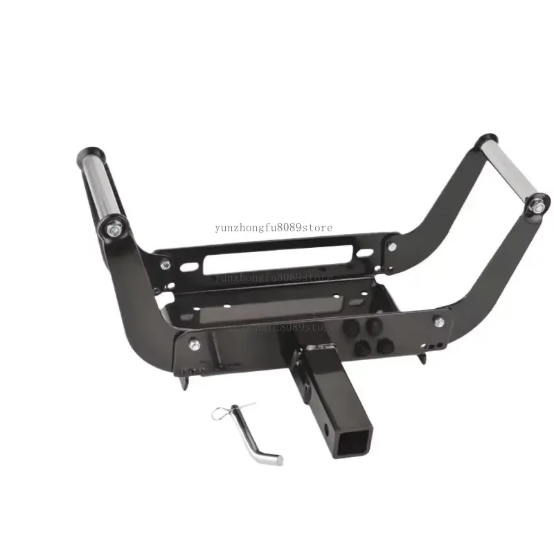 Foldable Cradle Winch Mounting Plate, Off-Road Vehicle Trailer Bracket, Heavy Duty External Hanging Device