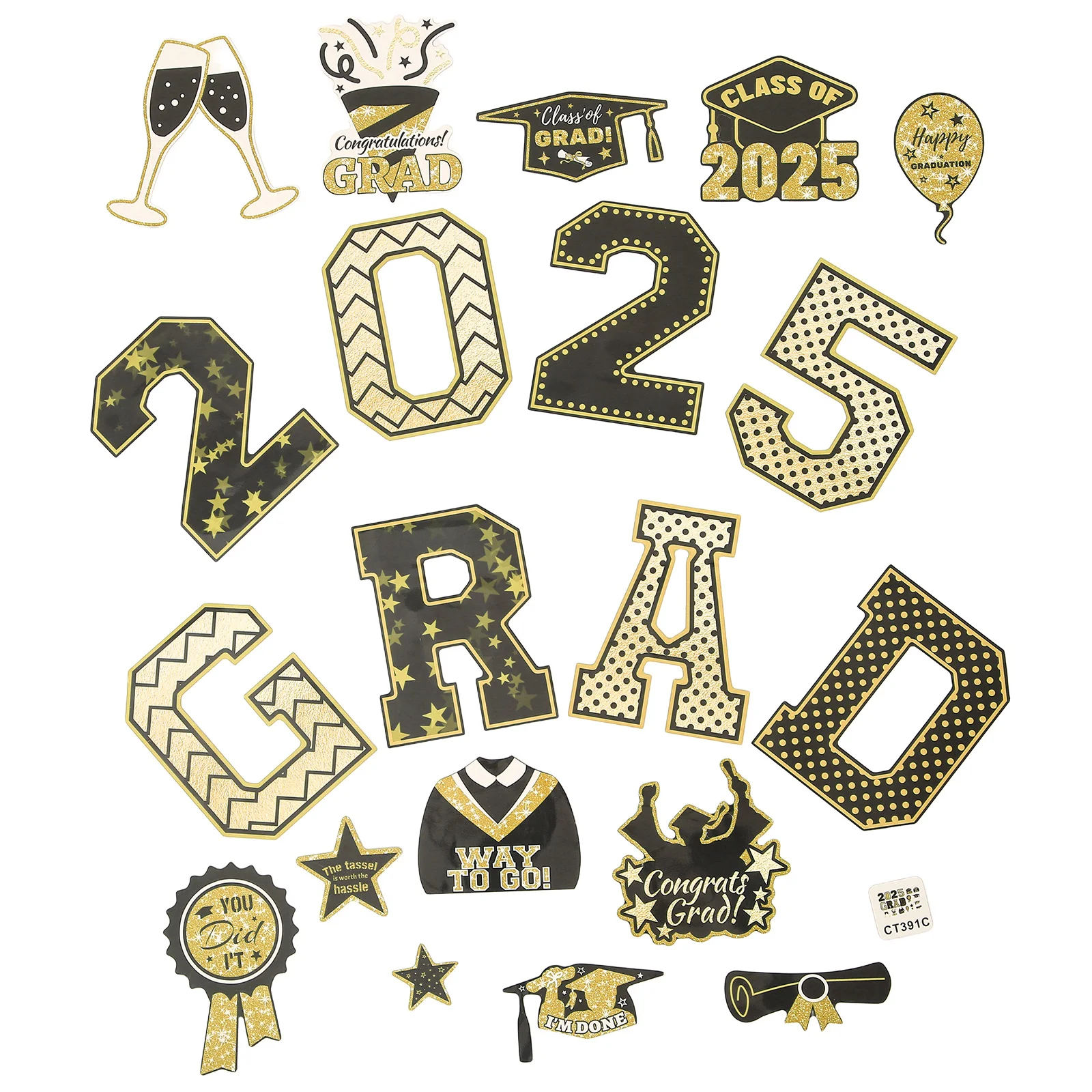 

1Set Congrats Grad Magnets for Graduation Celebration Fridge Stickers Car Decorations Festive Graphics Long Lasting