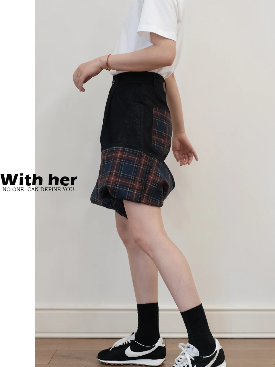 

Джинсы из денима с широкими штанинами, в стиле пэчворк, с леопардовым и клетчатым принтом, повседневные, с оригинальным дизайном, укороченные (до щиколотки)