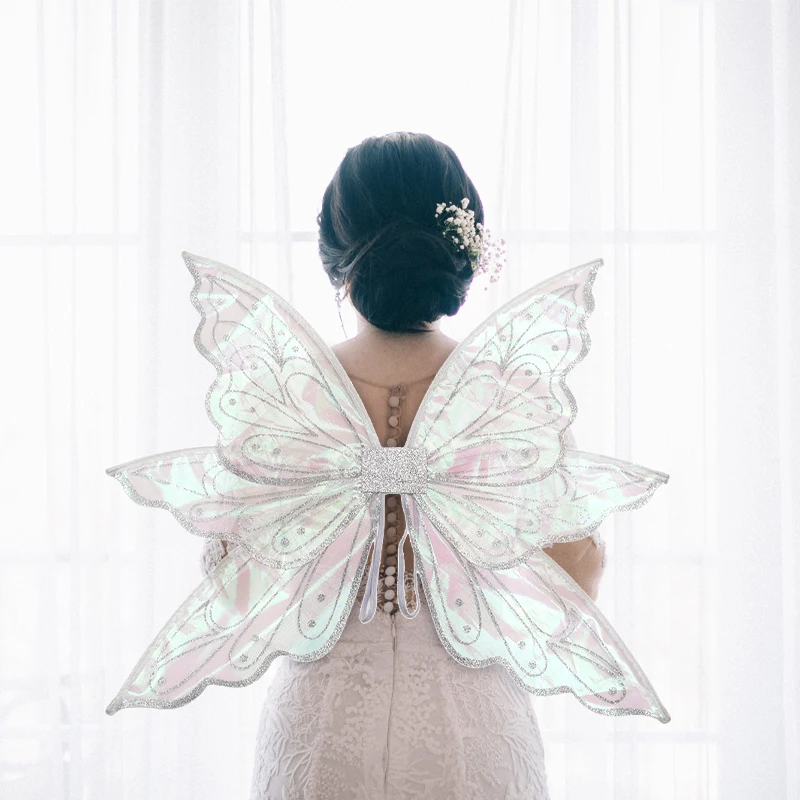 Princess Elf Fairy Wing Butterfly Wings For Kids Happy Birthday Party Decorations Costume Angel Wings Girl Performance Props